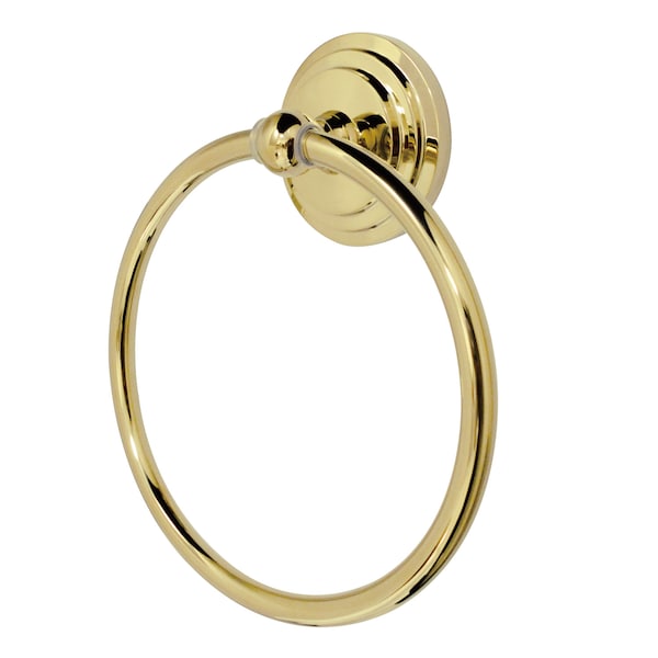 Milano Towel Ring, Polished Brass